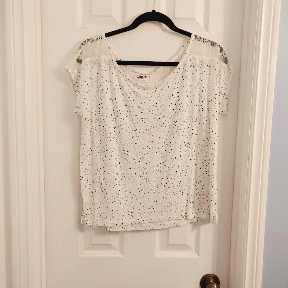 Lace Polka Dot Top